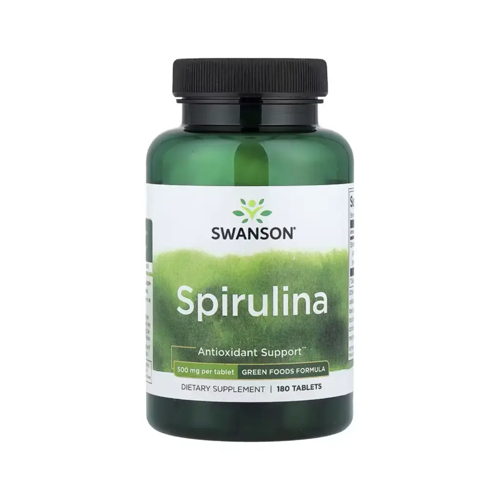 [087614060101] SWANSON ESPIRULINA 500MG ANTIOXIDANTE 180TABS SFN