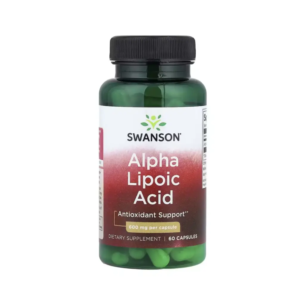 Swanson Ácido Alfa-Lipoico, Protección Antioxidante, 600 Mg, 60 Cápsulas 