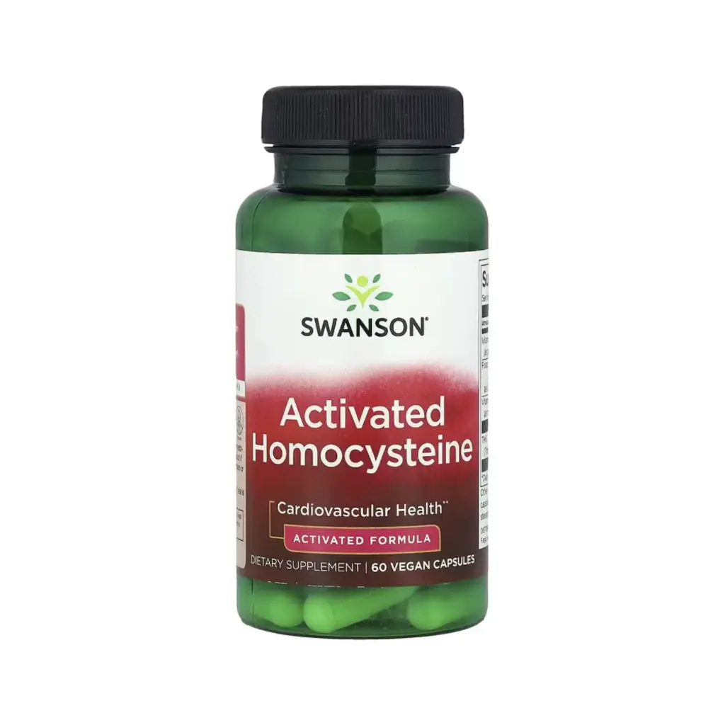 Swanson Homocisteína Activada, Salud Cardiovascular, 60 Cápsulas Veganas 