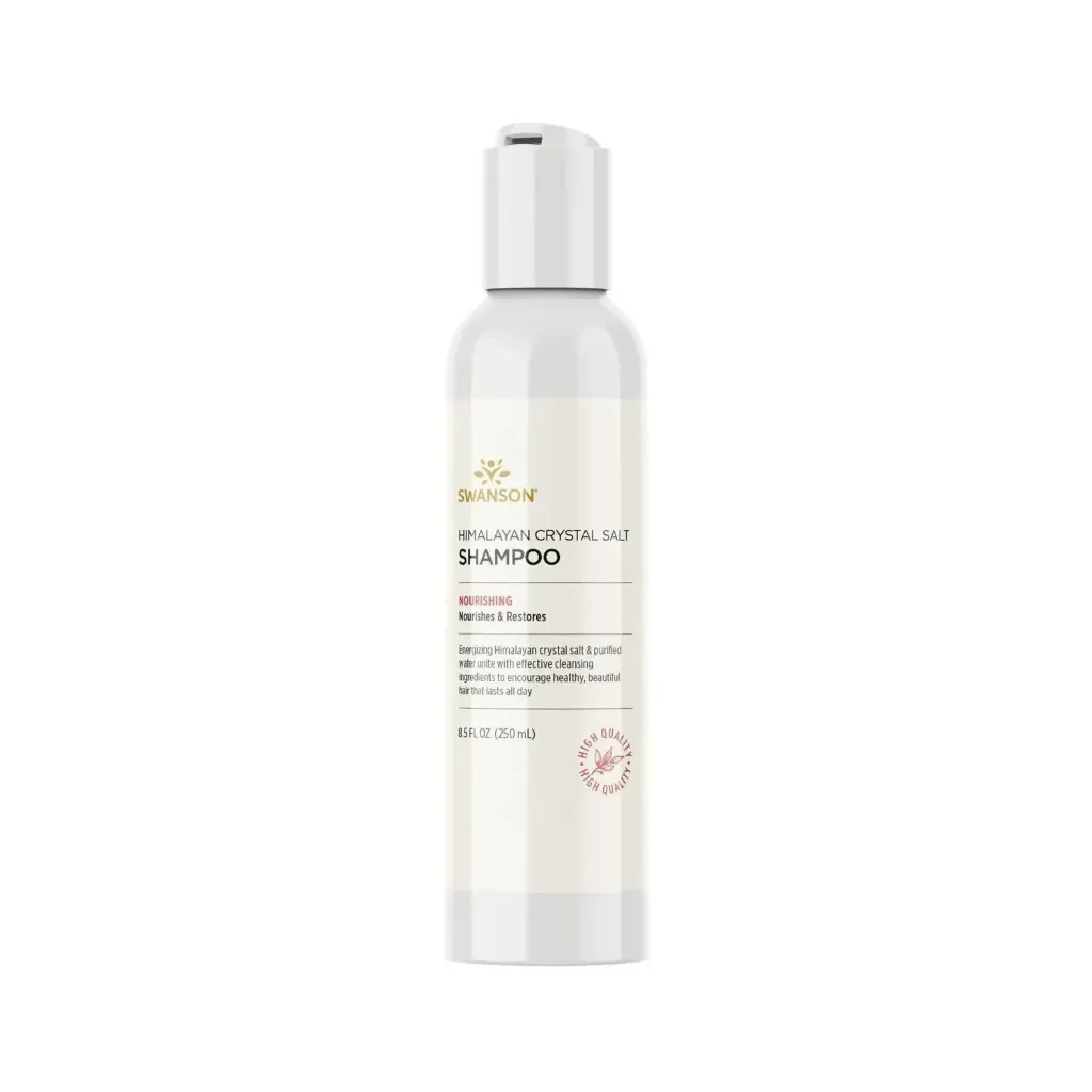 Swanson Shampoo Con Vitaminas Y Sal Cristalina Del Himalaya, Revitaliza El Cuero Cabelludo Y Purificar El Cabello Desde La Raíz 8,5 Oz