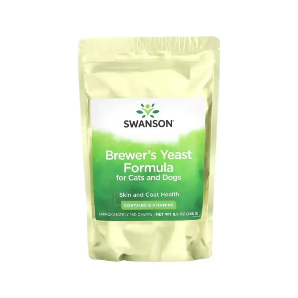 Swanson Fórmula De Levadura De Cerveza Para Gatos Y Perros, Diseñado Para El Bienestar Integral De Mascotas, 160 Comprimidos Masticables
