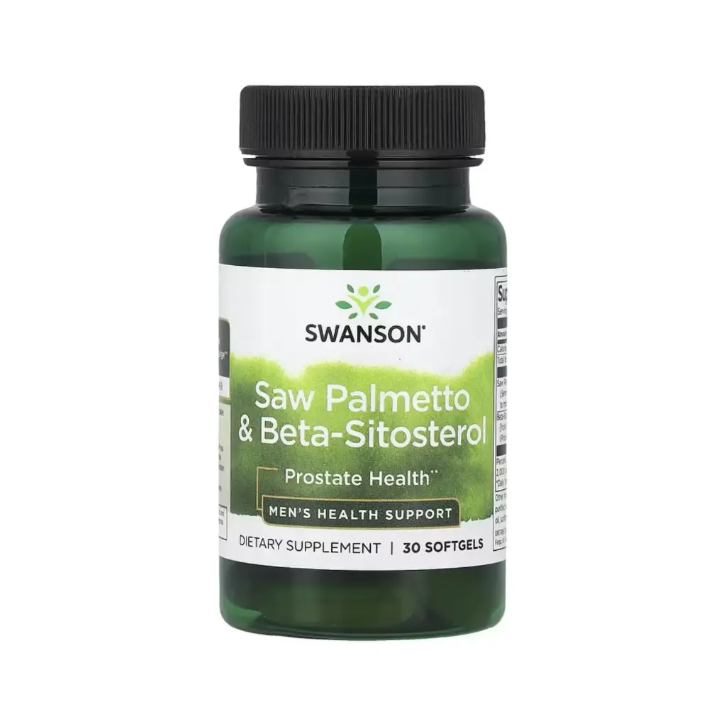 Swanson Saw Palmetto Y Beta-sitosterol, Salud De La Próstata, 30 Cápsulas Blandas 