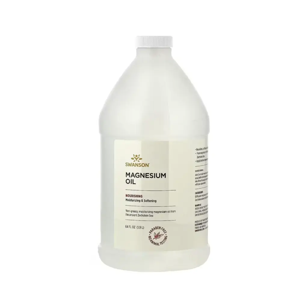 Swanson Aceite De Magnesio, Humectante Y Suavizante, 1,9 L (64 Oz. Líq.) 