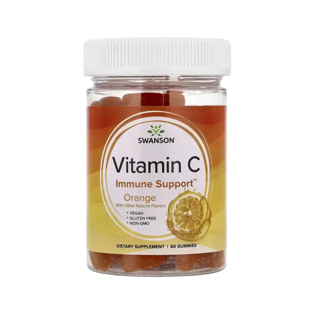 [087614118727] Swanson Gomitas Con Vitamina C, Naranja, Refuerzo Inmunitario 60 Gomitas 
