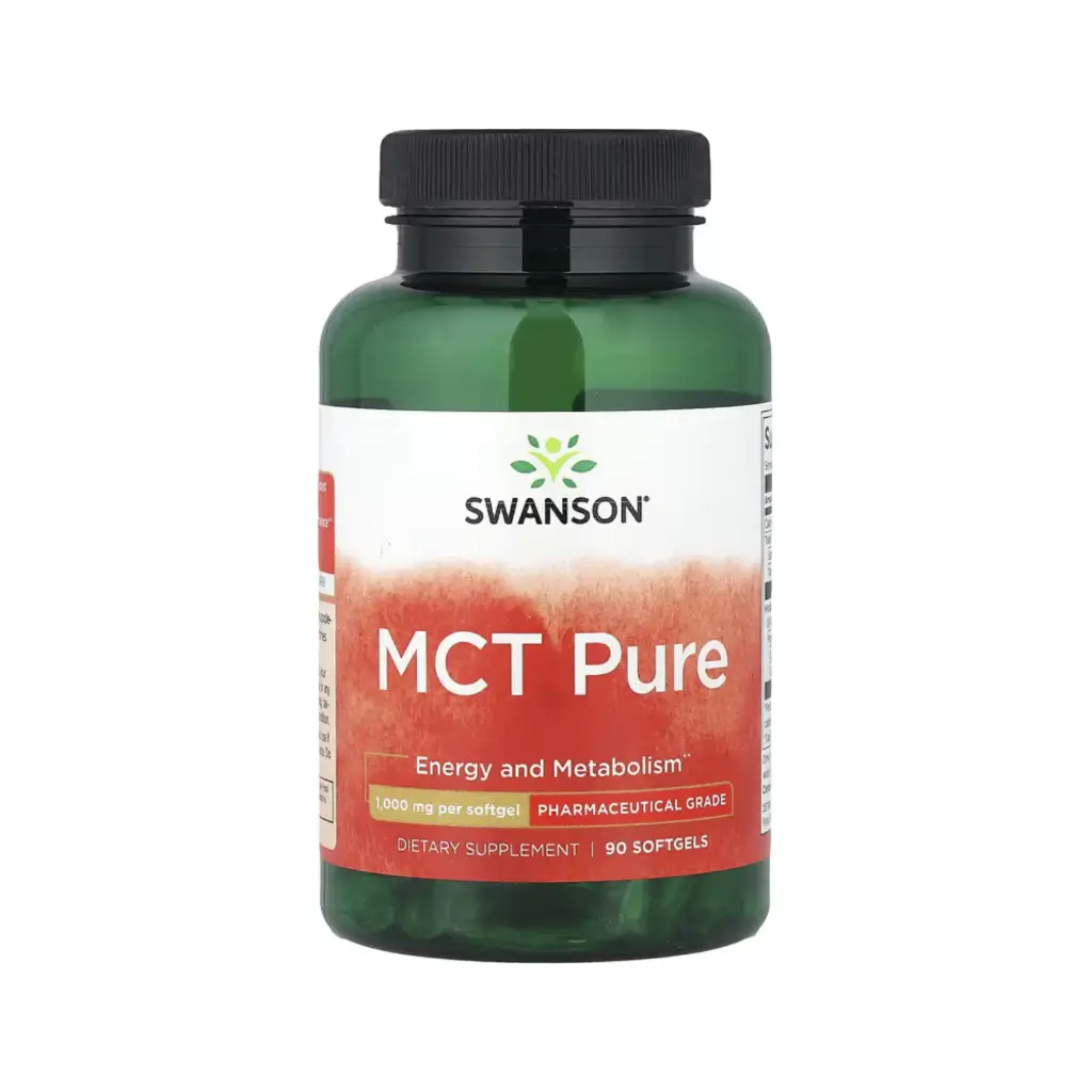 Swanson MCT Puro, Energía Y Metabolismo, 1000 Mg, 90 Cápsulas Blandas 