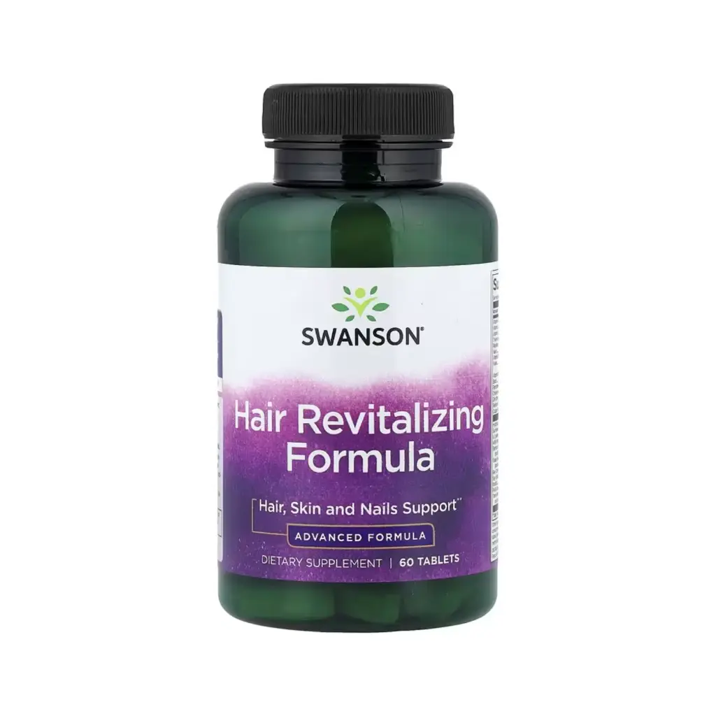 [087614027661] Swanson Fórmula Revitalizante Para El Cabello, Refuerzo Para El Cabello, La Piel Y Las Uñas, 60 Tabletas 