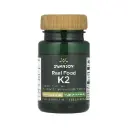 Swanson Real Food, Vitamina K2, Máxima Concentración, Salud Ósea Y Cardiovascular, 200 Mcg, 30 Cápsulas Blandas 