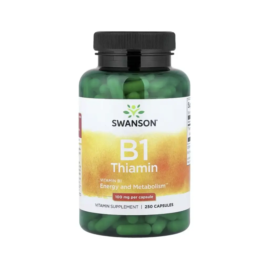 [087614010168] Swanson Vitamina B1 Y Tiamina, Actúa Sobre La Energía Y El Metabolismo, 100 Mg, 250 Cápsulas