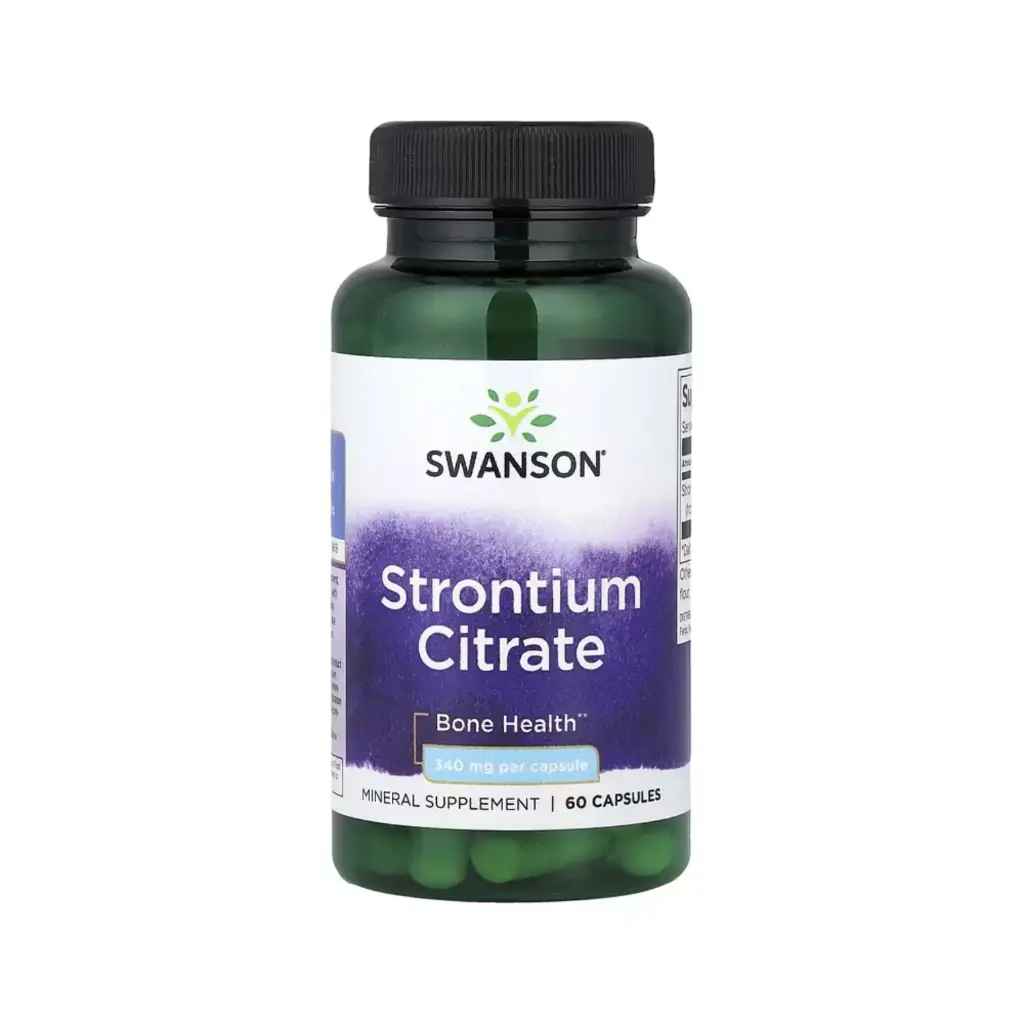 Swanson Citrato De Estroncio, Salud Ósea 340 Mg, 60 Cápsulas