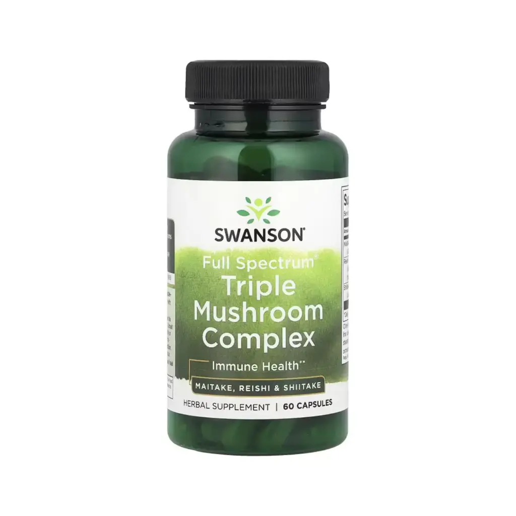 [0L-S0KX-NEYH] Swanson Complejo De Tres Hongos Full Spectrum, Salud Inmunitaria 60 Cápsulas