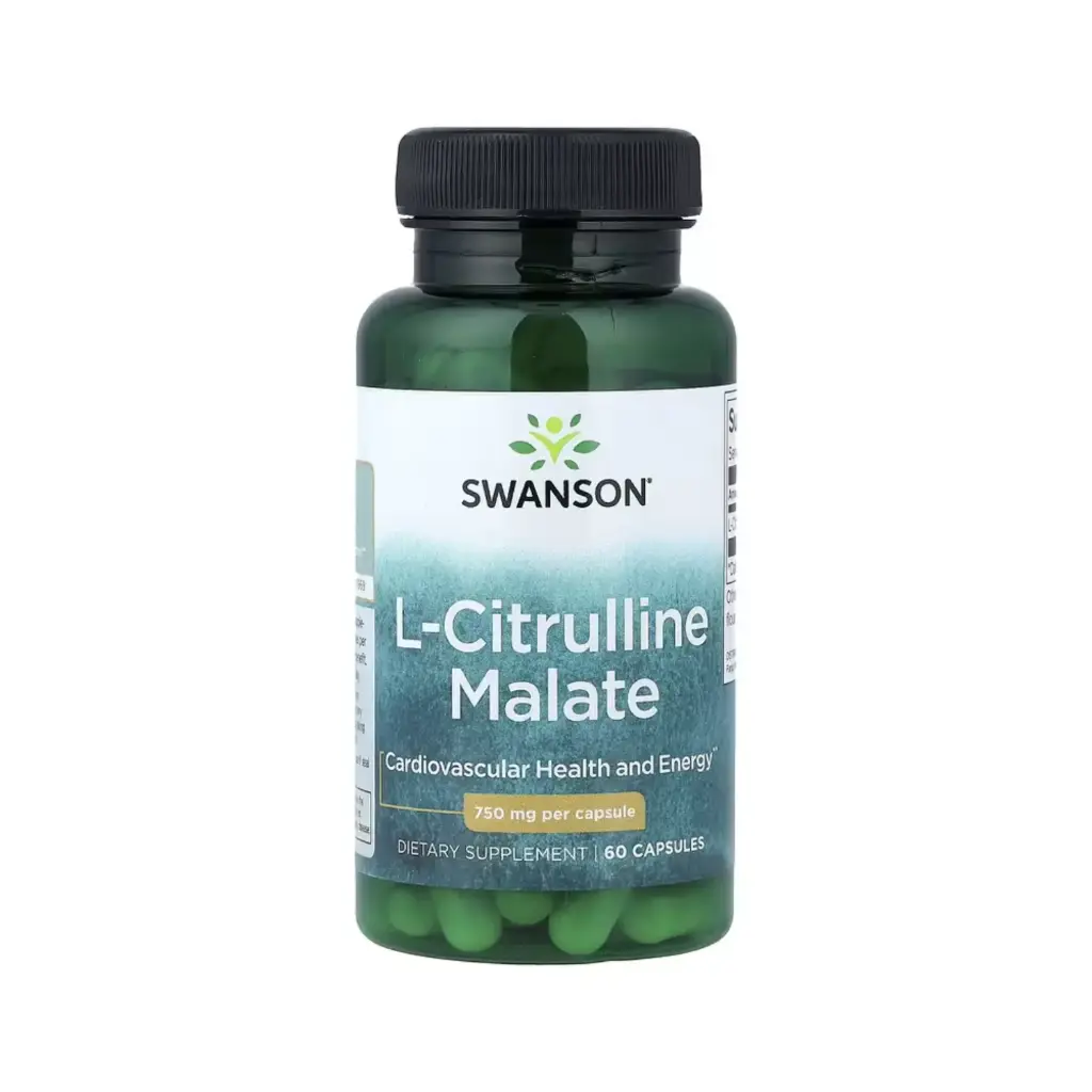 Swanson Malato De L-citrulina, Salud Y Energía Cardiovascular 750 Mg, 60 Cápsulas 