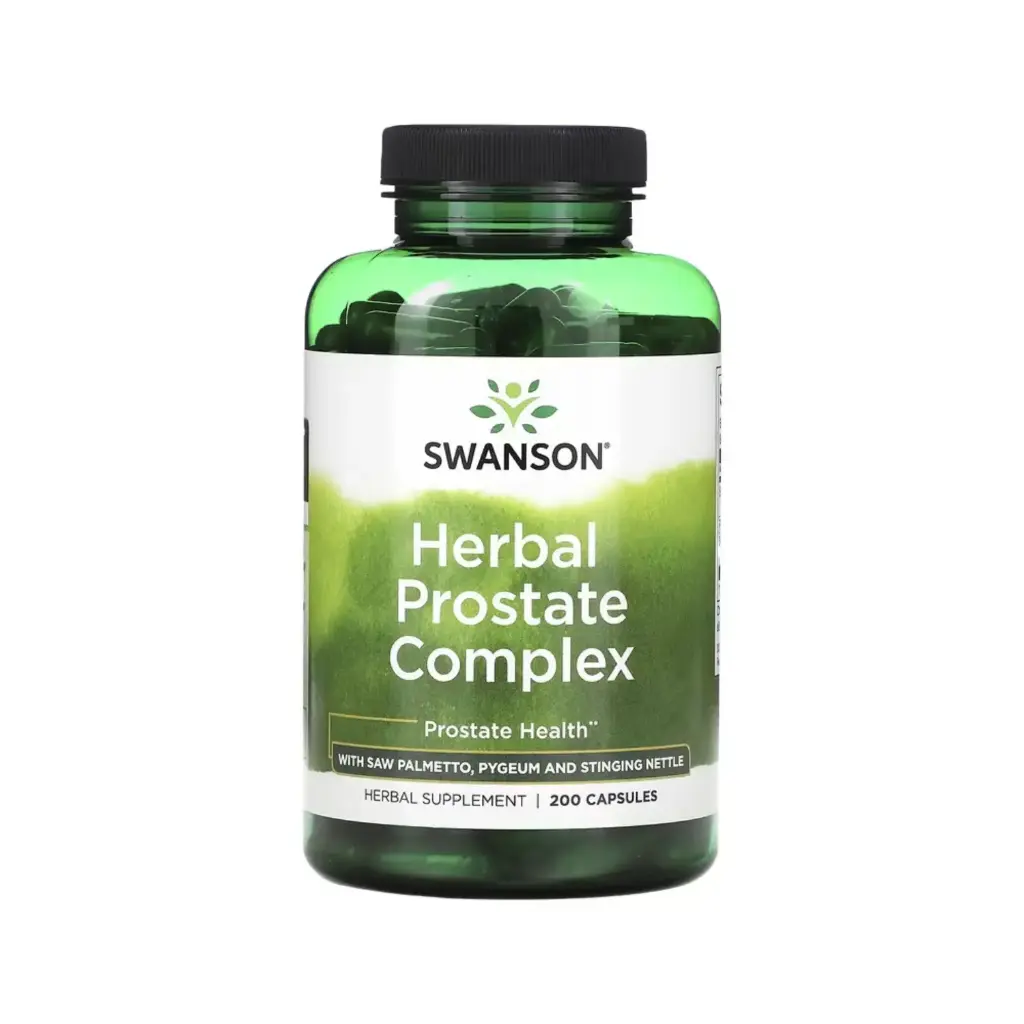 Swanson, Complejo De Hierbas Para La Próstata Con Palma Enana Americana, Ciruelo Africano Y Ortiga, 200 Cápsulas 