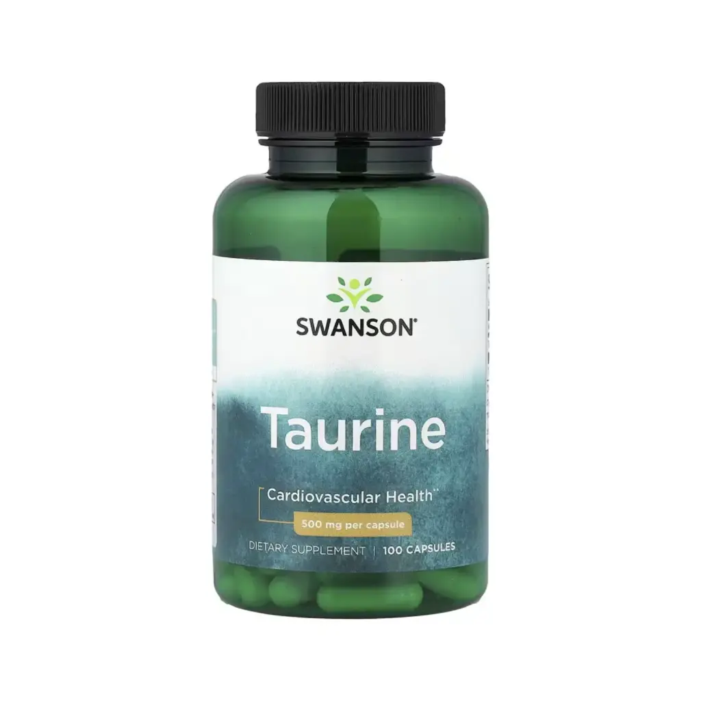 Swanson Taurina, Salud Cardiovascular, 500 Mg, 100 Cápsulas 