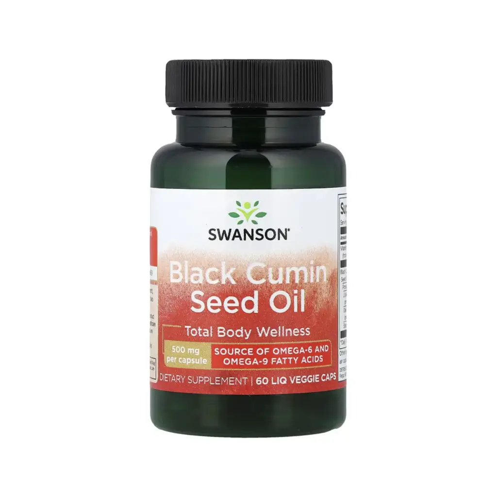 Swanson, Aceite De Semilla De Comino Negro, Bienestar Corporal Total, 60 Cápsulas Vegetales 
