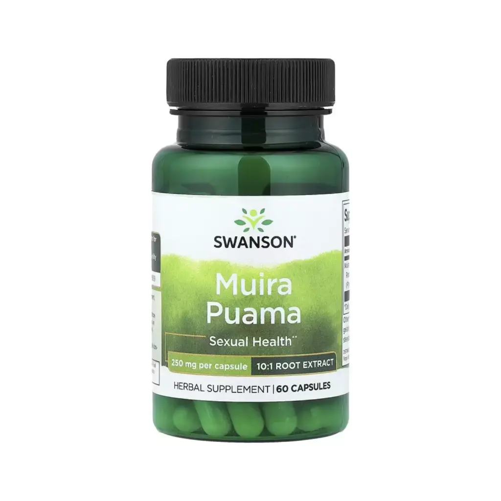 Swanson Muira Puama, Salud Sexual, 250 Mg, 60 Cápsulas 