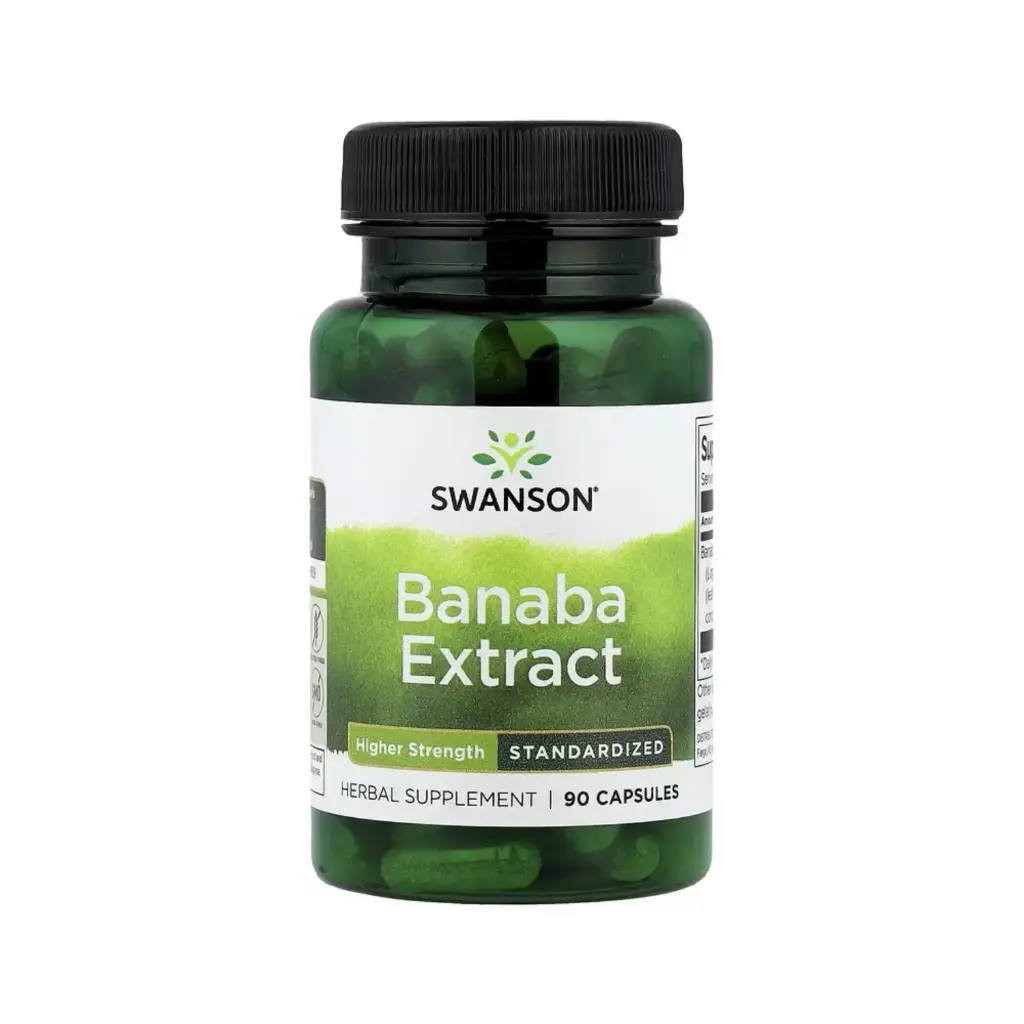 Swanson Extracto De Banaba, Mayor Concentración, 90 Cápsulas (60 Mg Por Cápsula) 