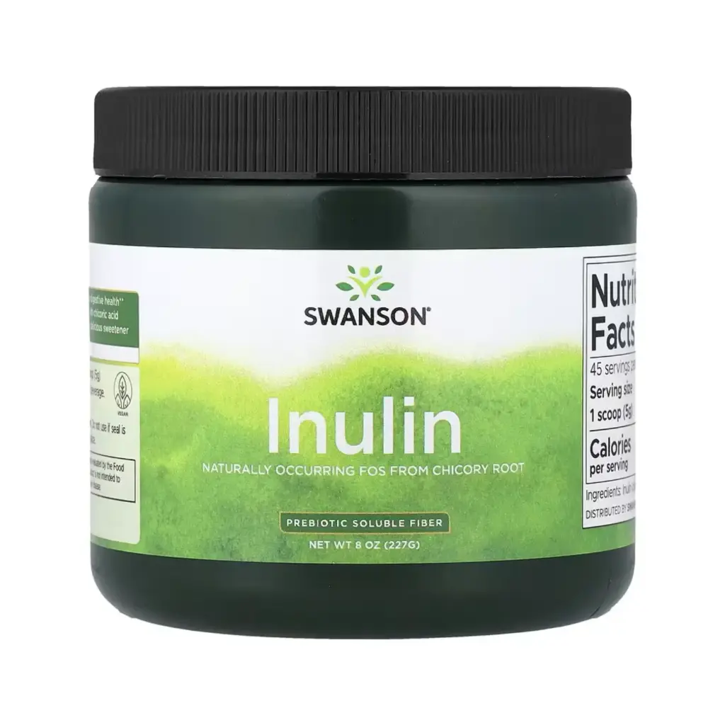 Swanson Inulina, Fibra Soluble Prebiótica, Para La Salud Digestiva, 227 G (8 Oz) 