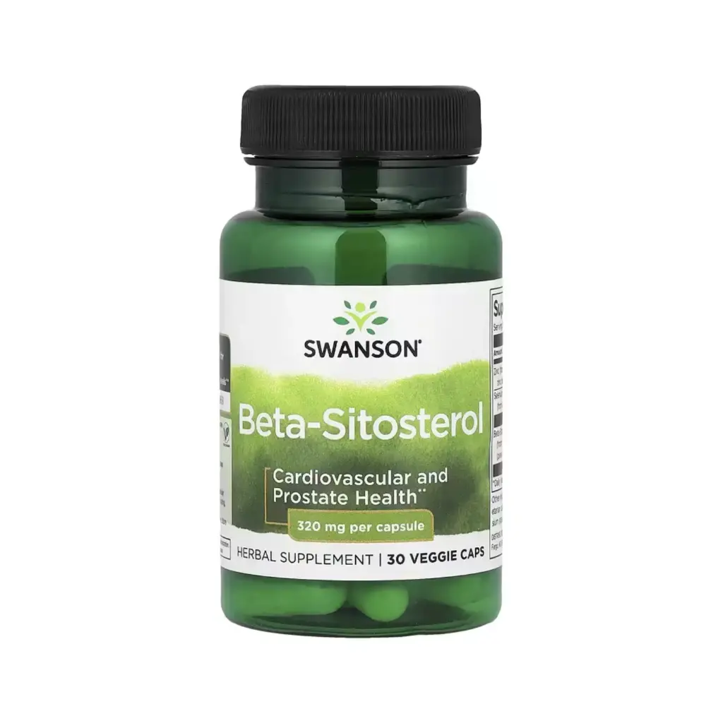 Swanson Beta-sitosterol, Salud Cardiovascular Y De La Próstata, 30 Cápsulas Vegetales 