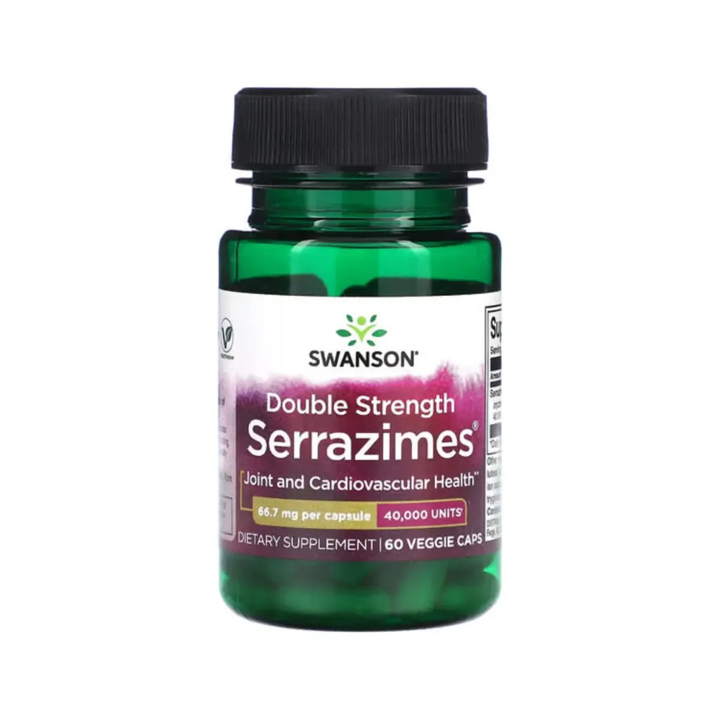 Swanson Serrazimes Doble Potencia, 66.7 Mg, 60 Cápsulas Vegetarianas