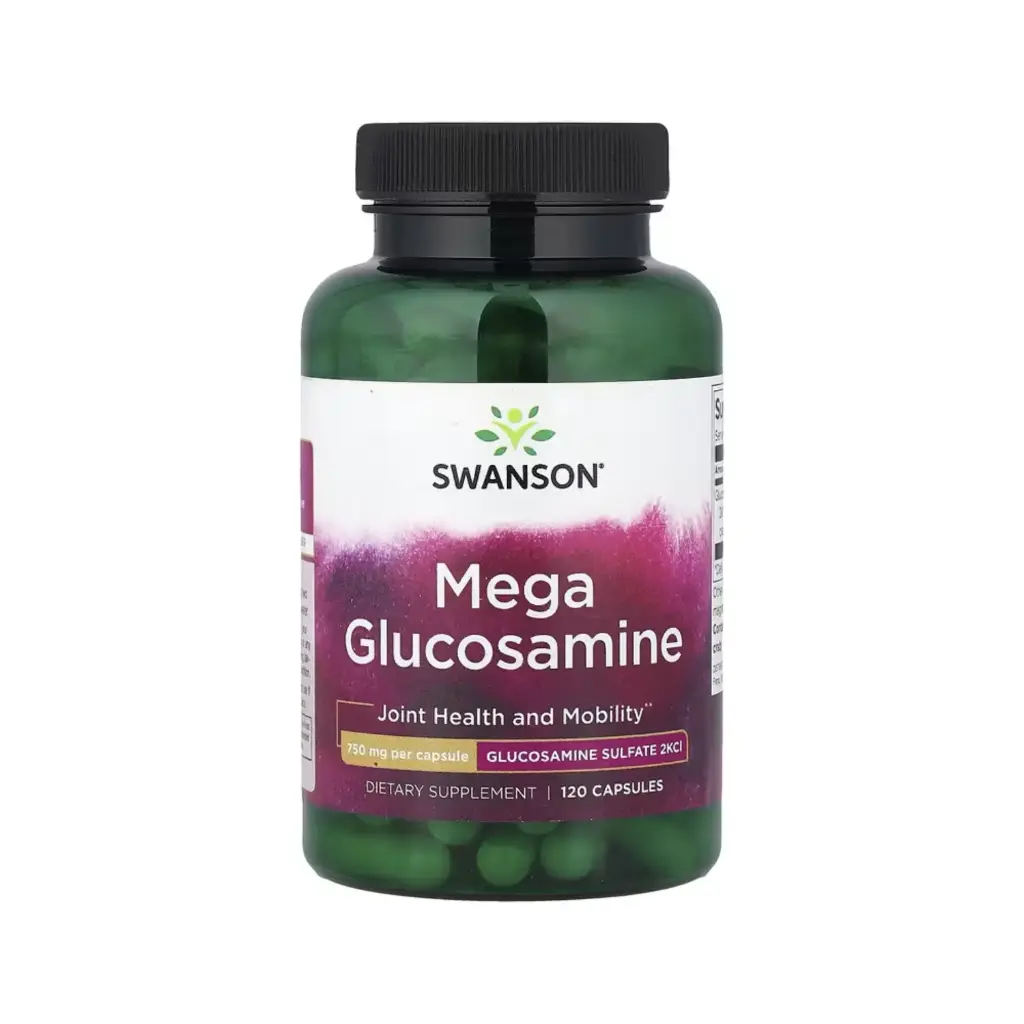 Swanson Mega Glucosamina, Salud Y Movilidad De Las Articulaciones 750 Mg, 120 Cápsulas 