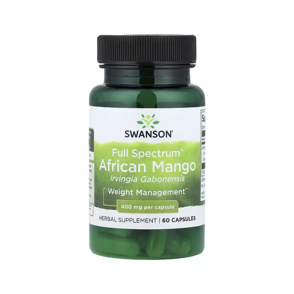Swanson Mango Africano Full Spectrum, Control Del Peso 400 Mg, 60 Cápsulas