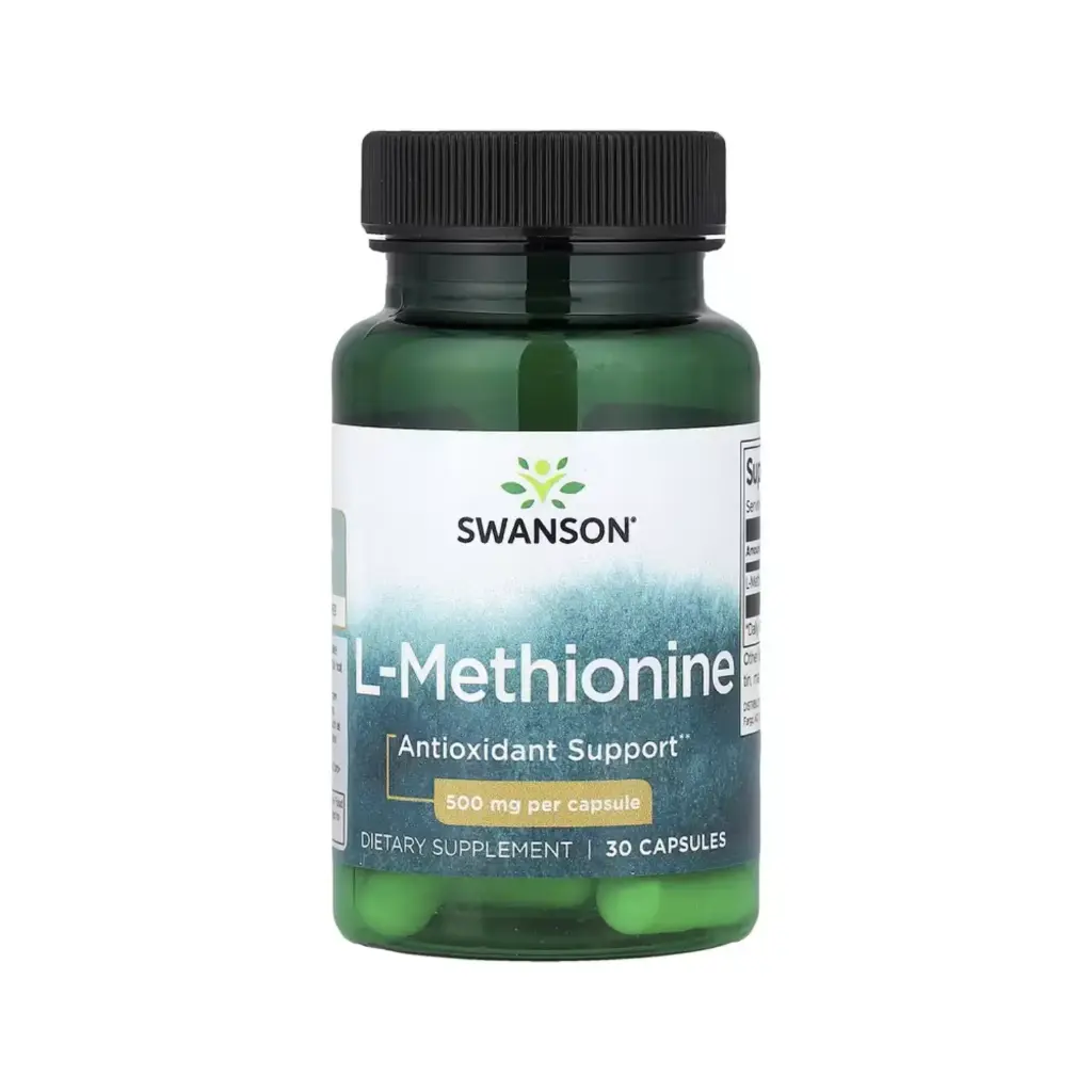 [087614111216] Swanson L-metionina, Protección Antioxidante 500 Mg, 30 Cápsulas 