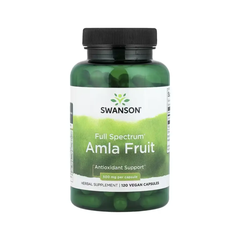 Swanson Amla Friut- Fruta De Grosellero De La India Full Spectrum, Protección Antioxidante 120 Cápsulas Veganas (250 Mg Por Cápsula)