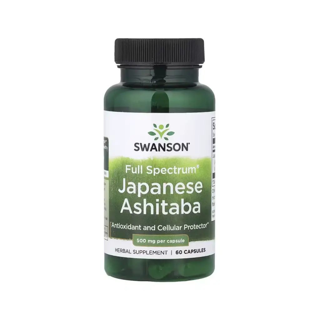 Swanson Ashitaba Japonés Full Spectrum, Producto Antioxidante Y Protector Celular 500 Mg, 60 Cápsulas