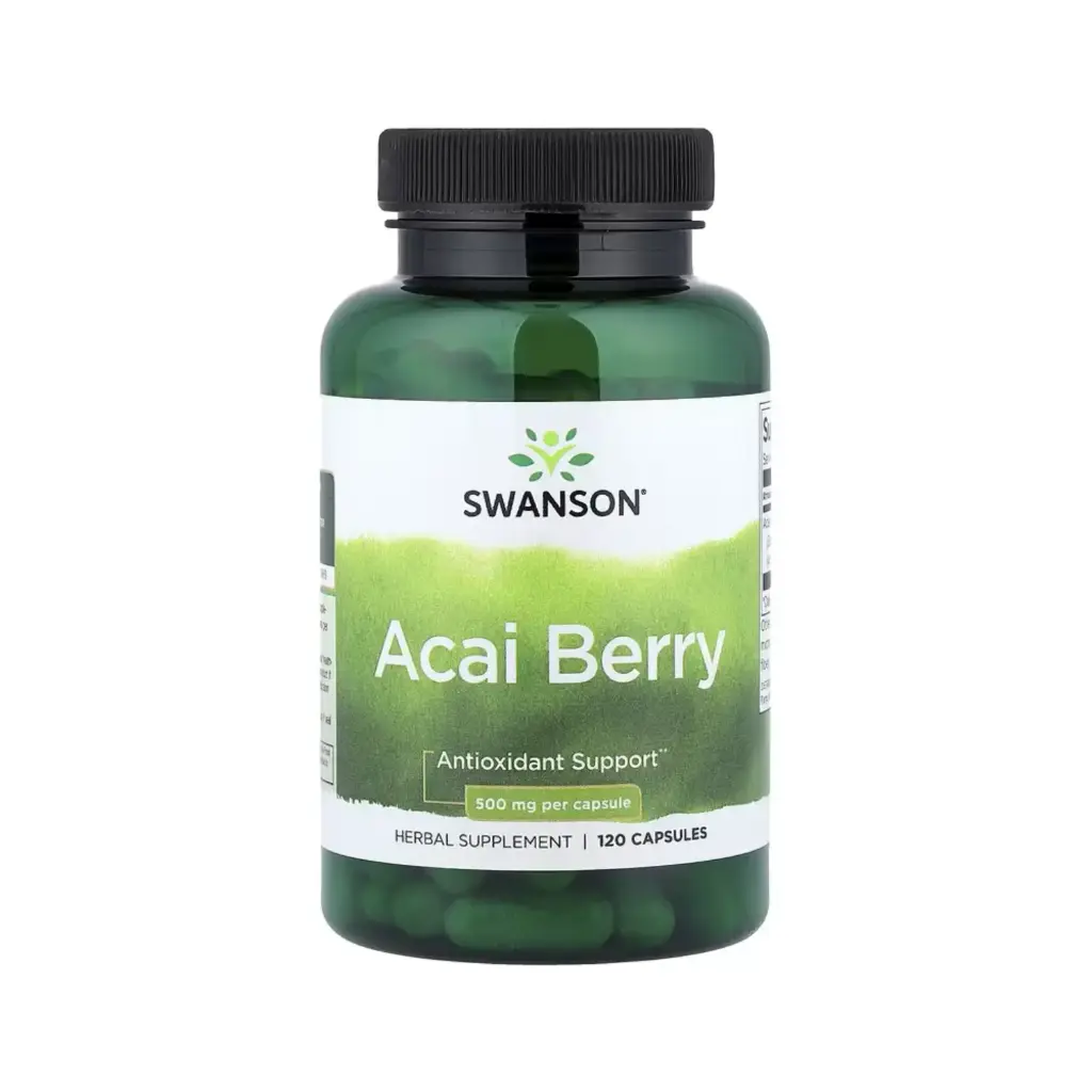Swanson Acai Berry- Baya De Asaí, Protección Antioxidante 500 Mg, 120 Cápsulas