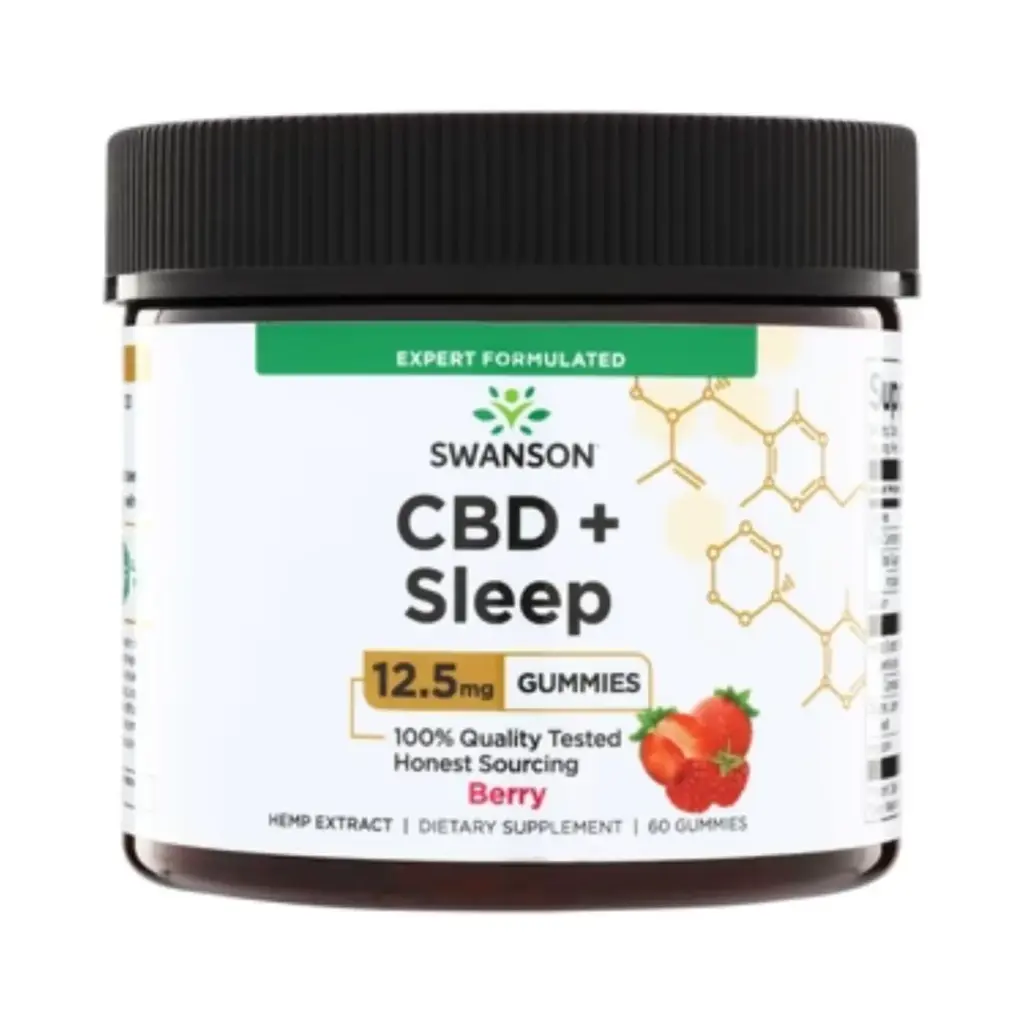 Gomitas De CBD + Sueño, Sabor Bayas, 60 Gomitas De 12.5 Mg