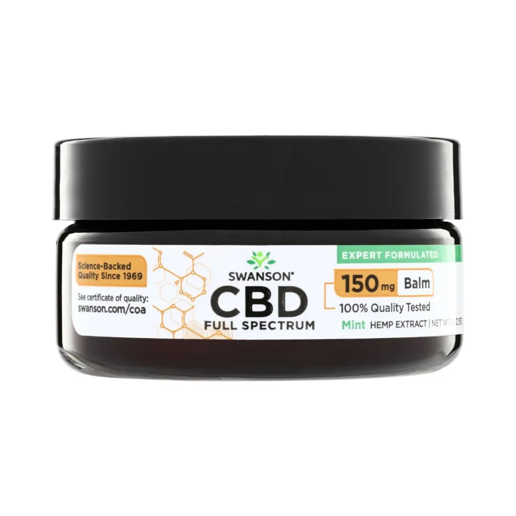 Swanson Bálsamo De Espectro Completo Con CBD- Menta, Ayuda Al Alivio Localizado, 2 Oz (59 Ml) Con 150 Mg De CBD.