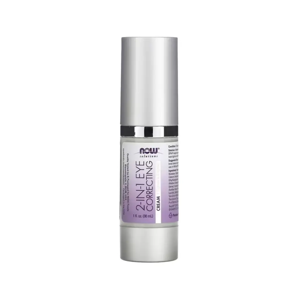 [733739080813] Now Foods Solutiones 2 En 1 Crema Correctora Para Ojos, Libre De Parabenos 1 Fl Oz (30 Ml) 