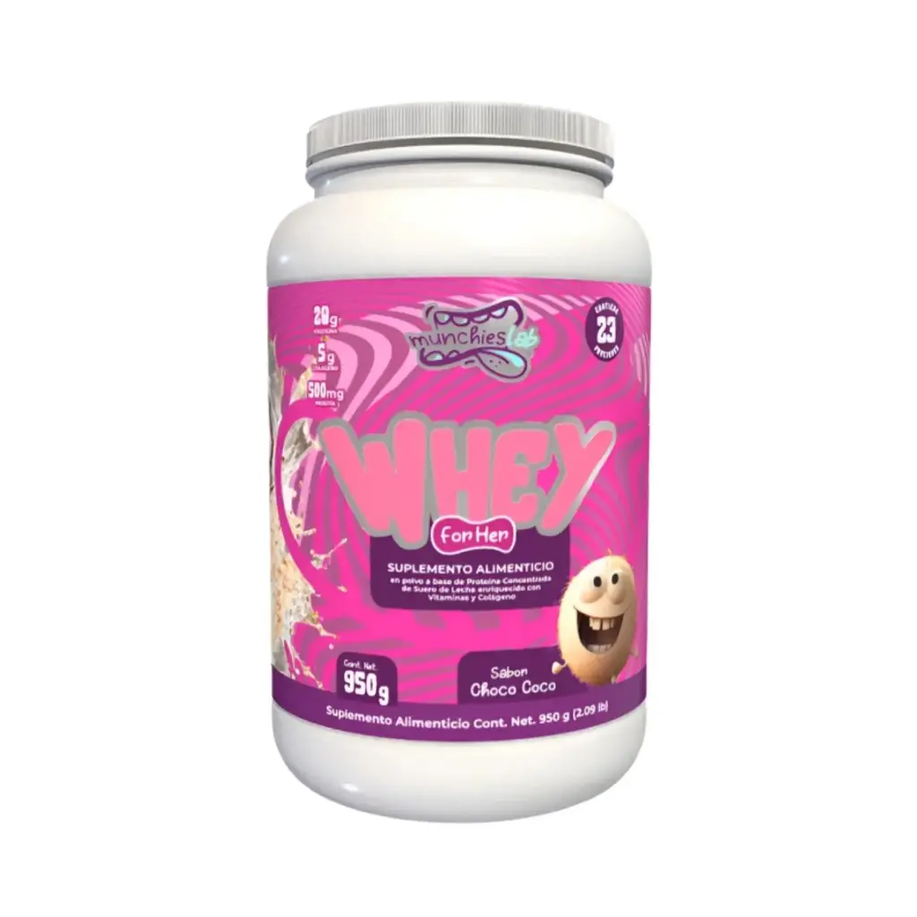 [764451000223] Munchieslab Proteina Whey Para Mujer 23 Servicios Sabor Choco-Choco