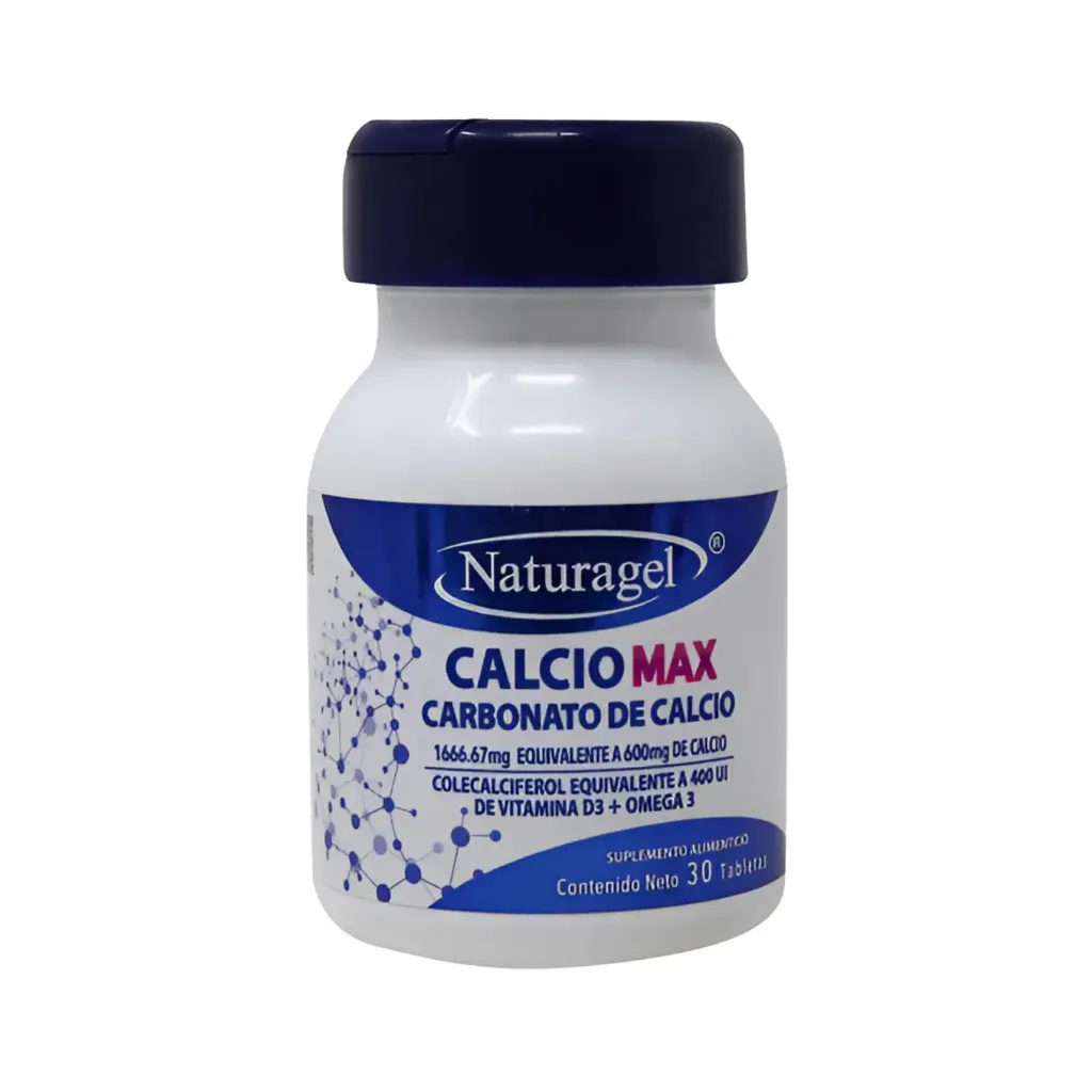 Naturagel Calciomax Carbonato De Calcio 30 Tabletas DESCONTINUADO