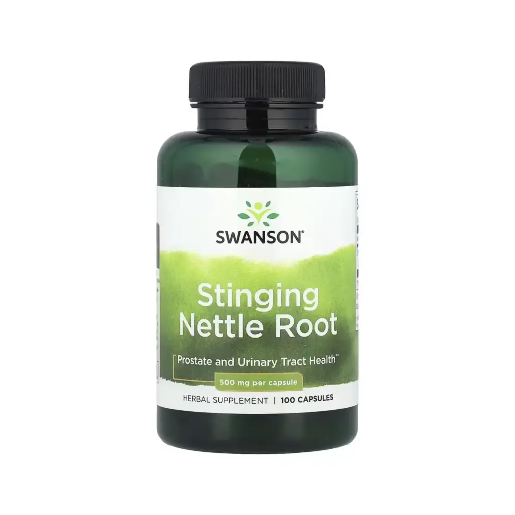 Swanson Raíz De Ortiga, Promueve La Salud De La Próstata Y De Las Vías Urinarias, 500 Mg, 100 Cápsulas 