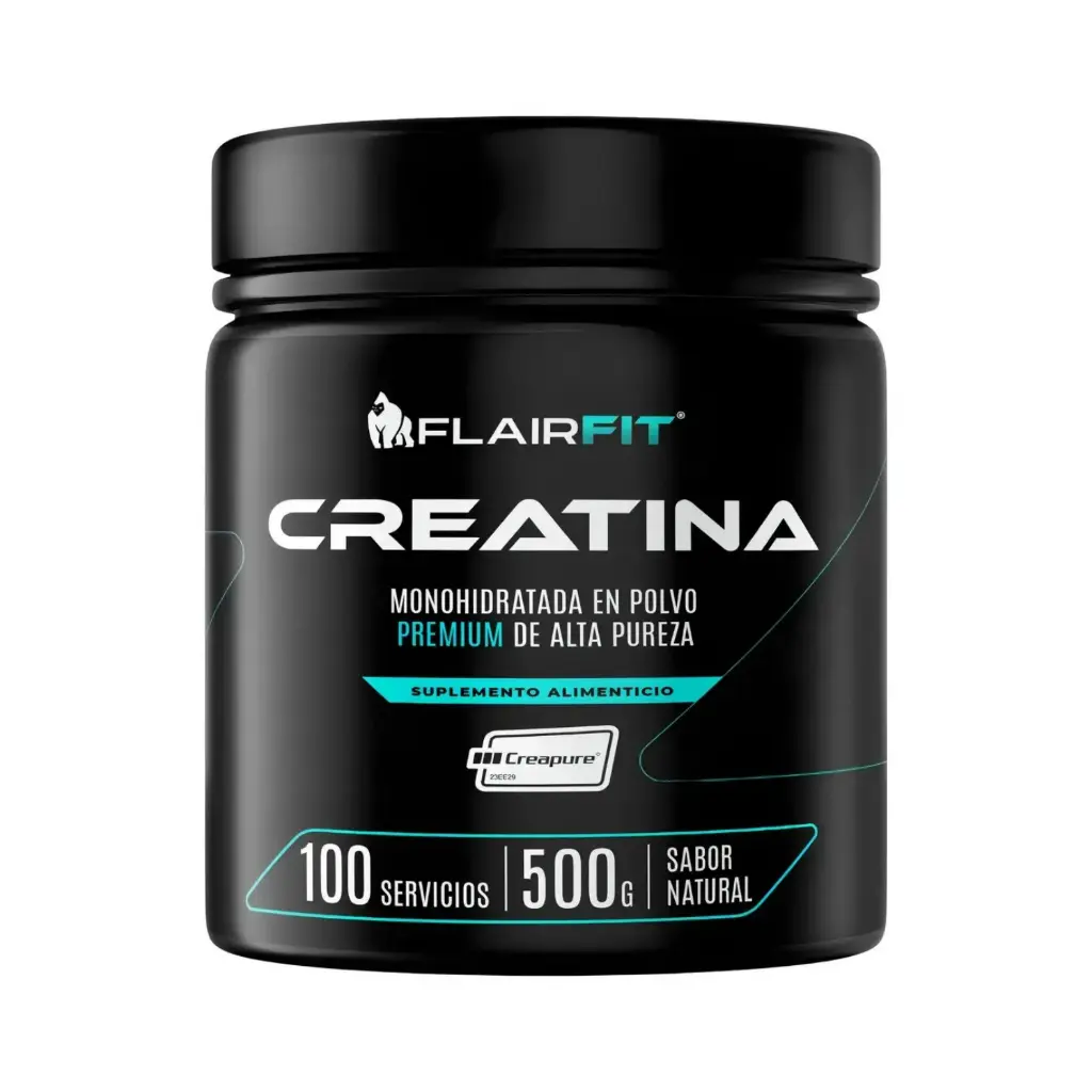 [7502309370097] Flairfit Creatina Monohidratada Premium De Alta Pureza de 500 g Creapure 100 servicios
