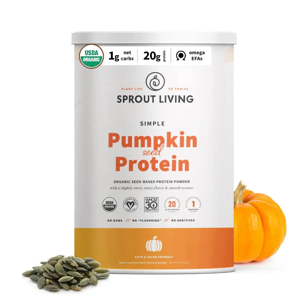 [852457007916] Sprout Living Simple Protein Pumpkin Seed 2 Libras, Proteína Vegetal Pura y Nutrición Hipoalergénica