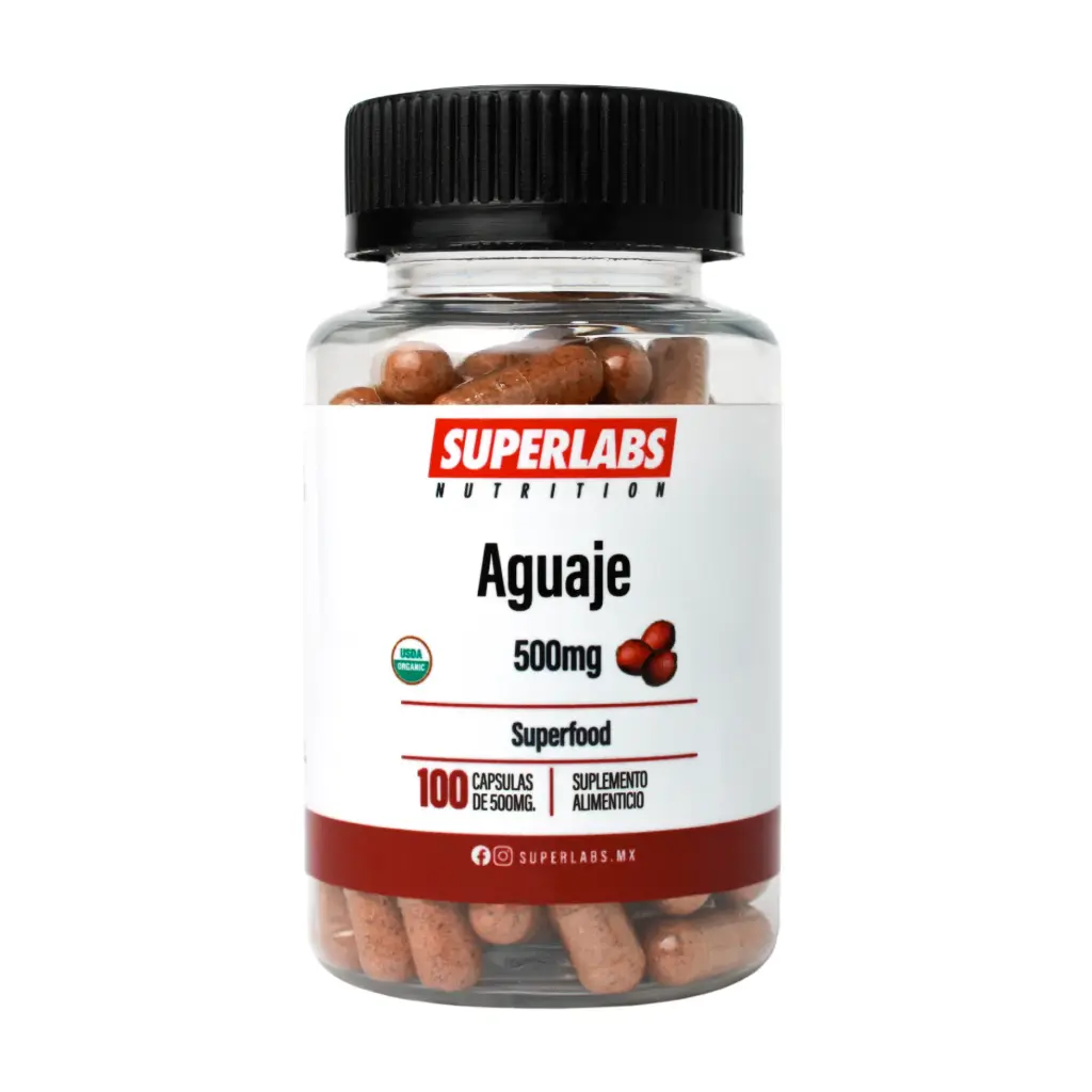 [7503045489326] Superlabs Nutrition Aguaje 500 mg - 100 Caps | Equilibrio hormonal | Superfood | Fórmula limpia sin aditivos | Suplemento alimenticio