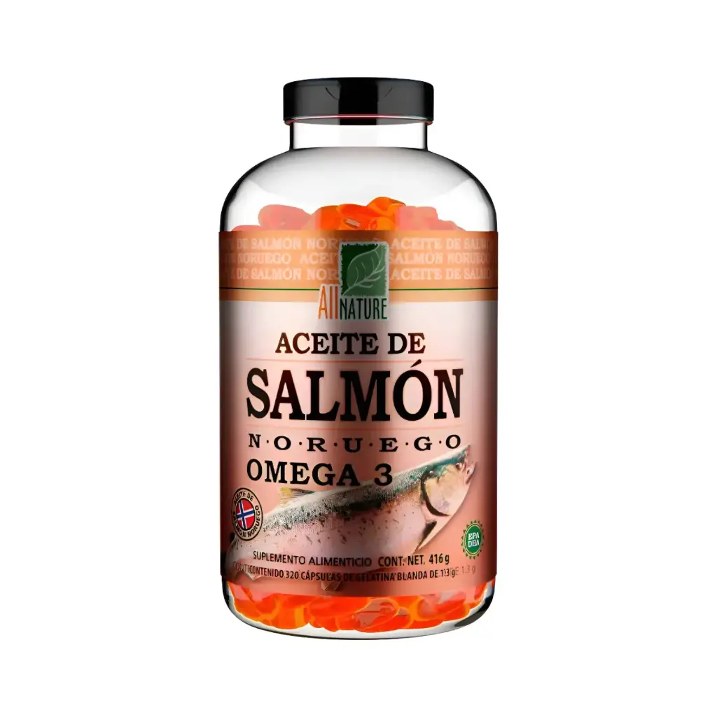 All Nature Omega 3 Aceite De Salmon Noruego, 320 Capsulas