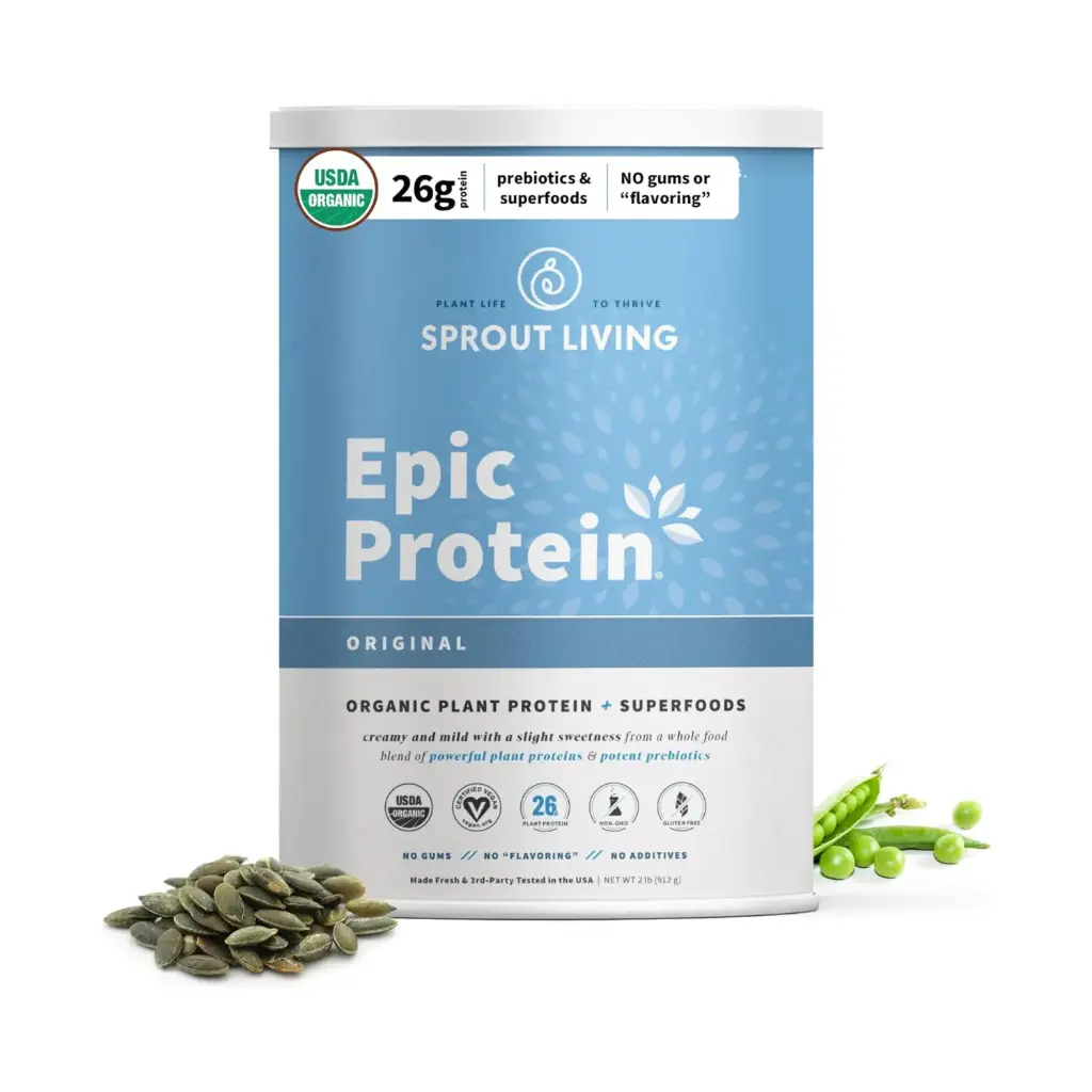 [B084GHHY93] Sprout Living Epic Protein Original 2 Libras, Recuperación Muscular y Nutrición Completa