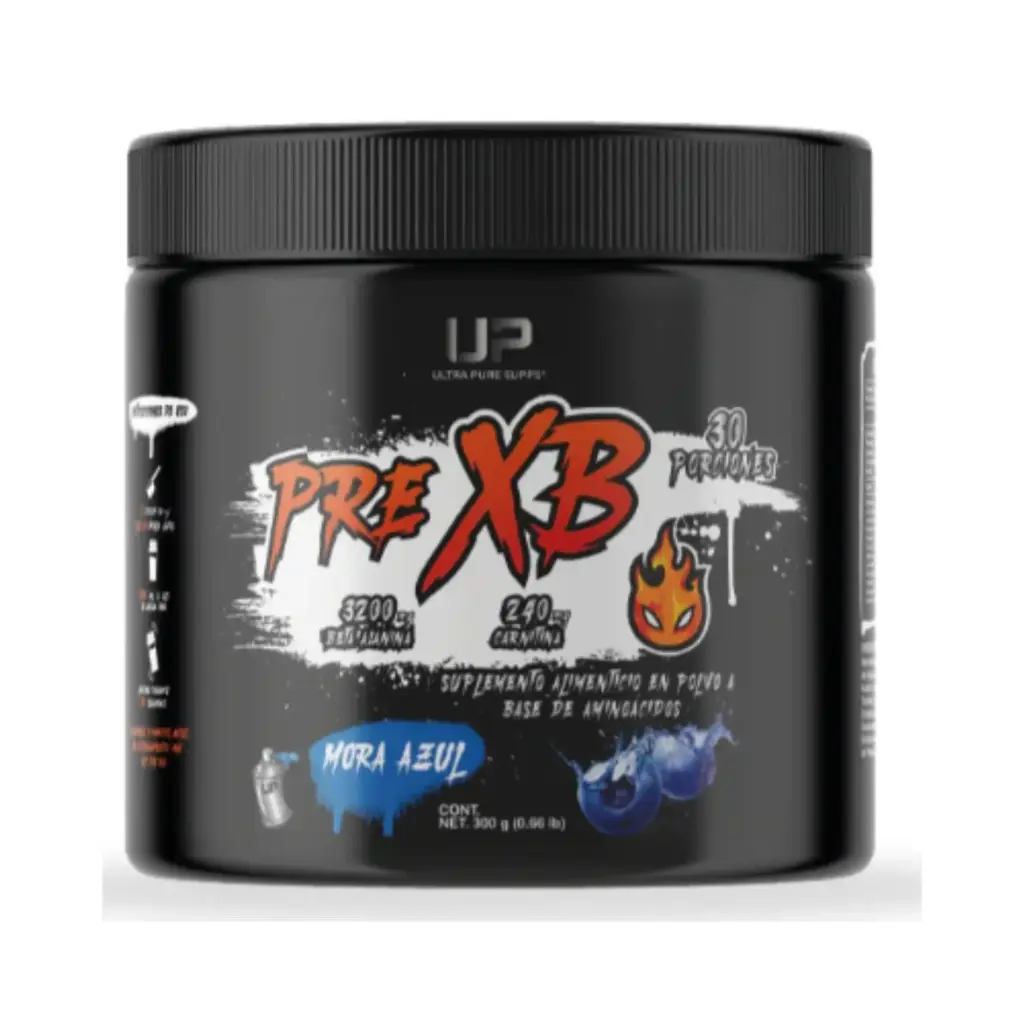 Ultra Pure Supps Pre Xb Con L-carnitina Sabor Mora azul 30 Servicios