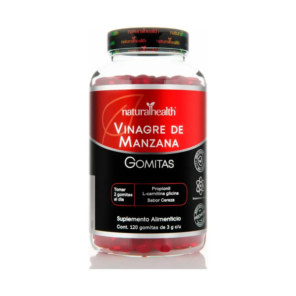 [7501853800647] Natural Health Gomitas Vinagre De Manzana Sabor Cereza 120 Unidades