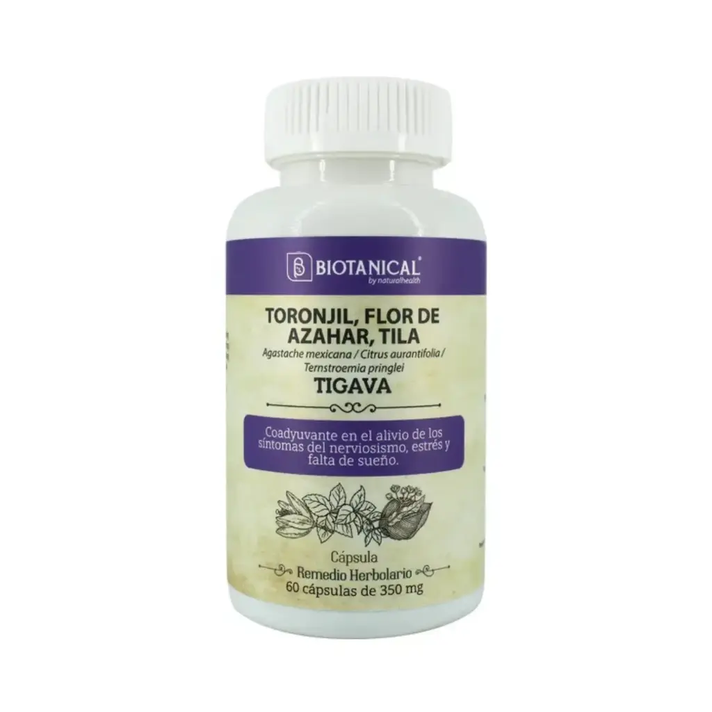 [7501853804966] Natural Health Tigava 60 Cápsulas, Auxiliar en Relajación y Descanso