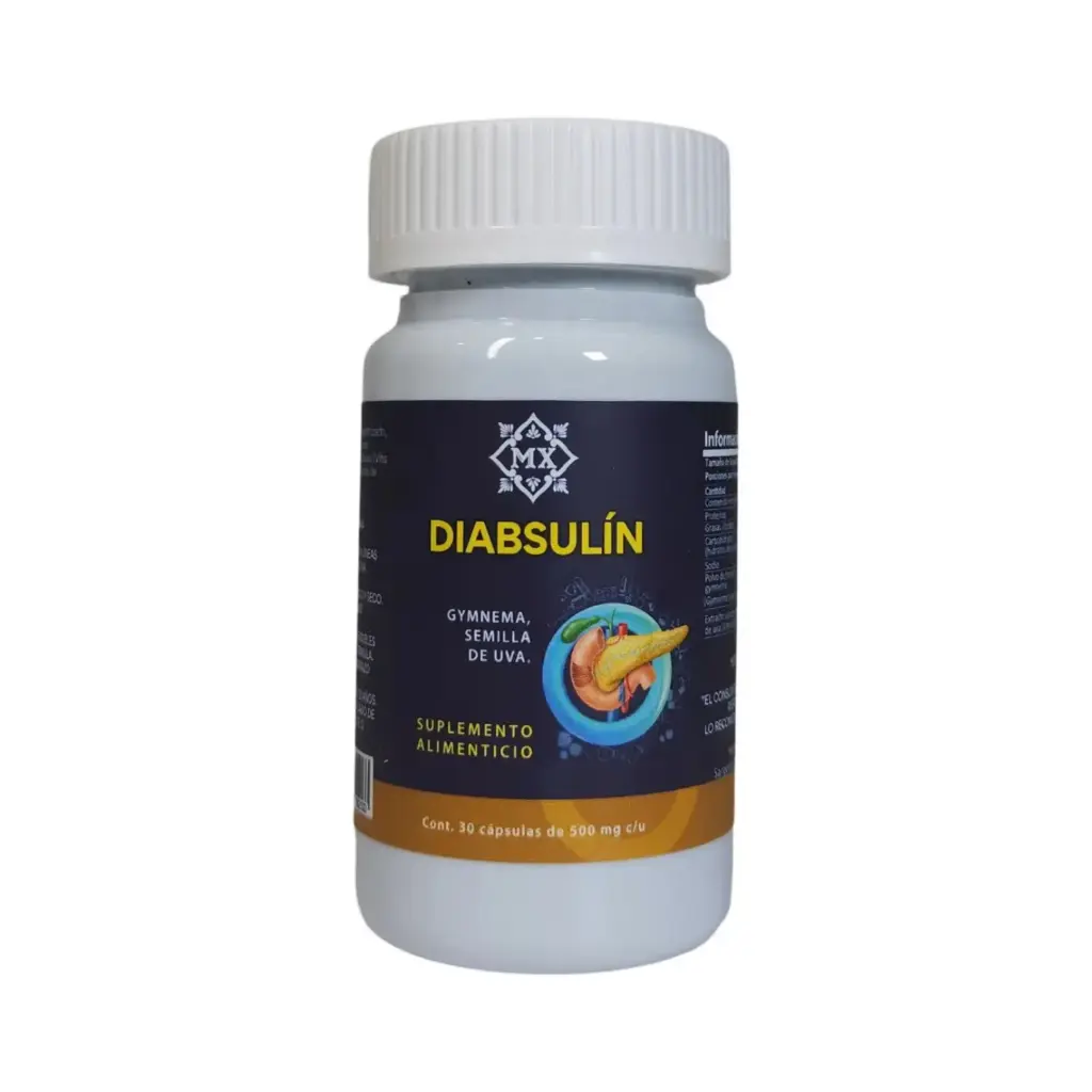 Natural Health Diabsulín Páncreas Y Glucosa 500mg, 30 Cápsulas