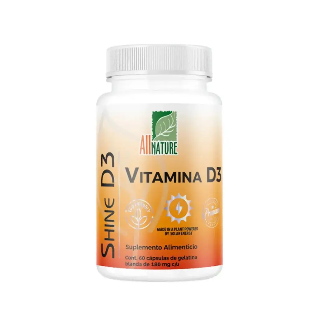 [7501853805277] All Nature Vitamina D3 5000 UI, 60 Capsulas