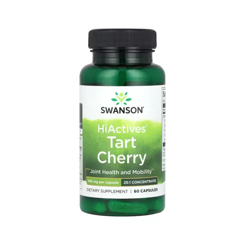 Swanson Cereza Ácida Hiactives, Salud Y Movilidad De Las Articulaciones, 465 Mg, 60 Cápsulas 