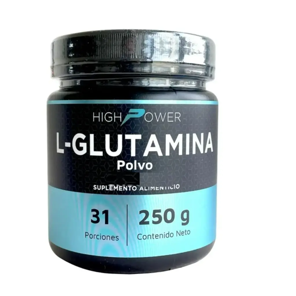  High Power Glutamina En Polvo Sin Sabor  251G 31 Servicios. Aminoácidos Para Entrenamiento