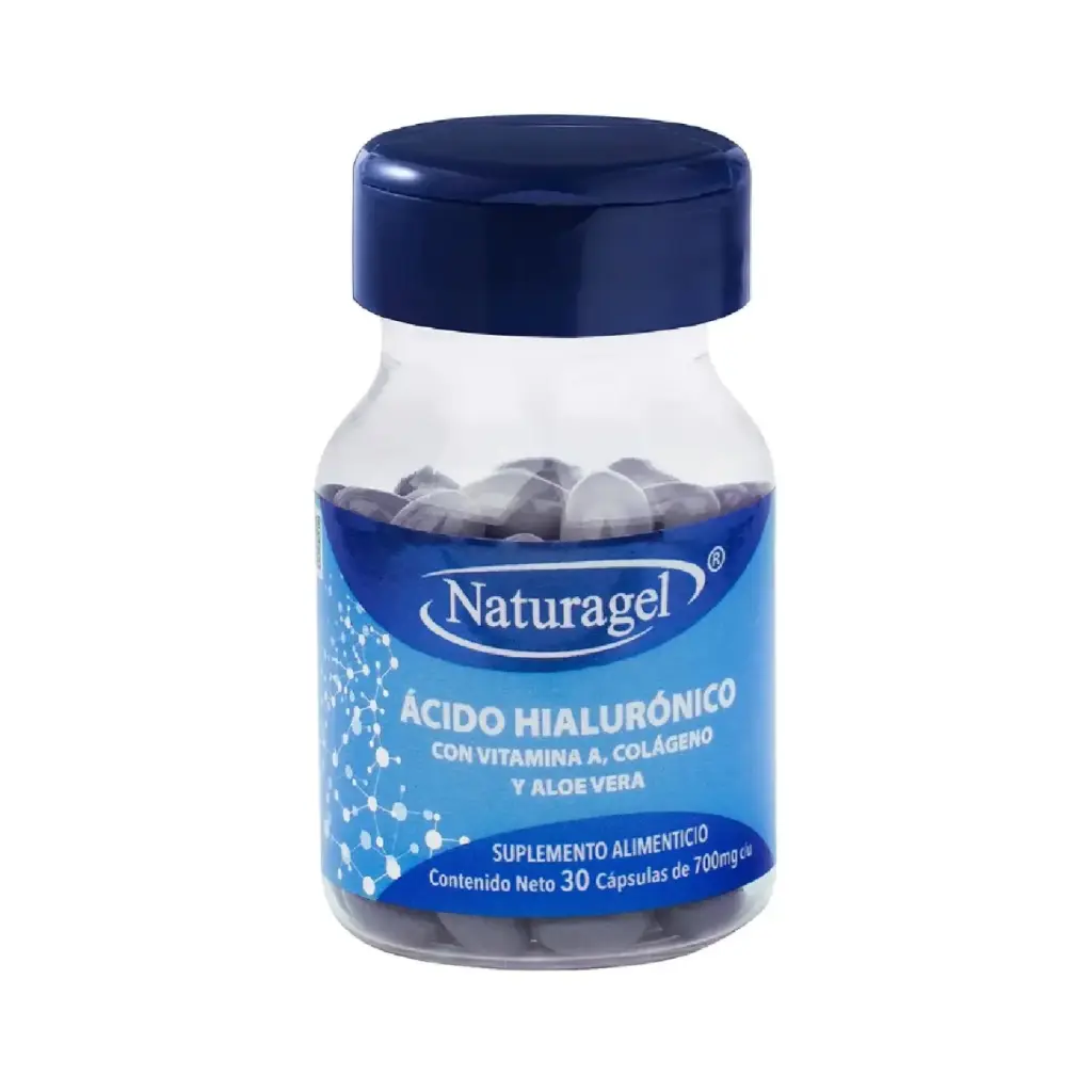 [7503051939143] Naturagel Acido Hialuronico Con Vitamina A, colageno y Aloe Vera 30 Capsulas