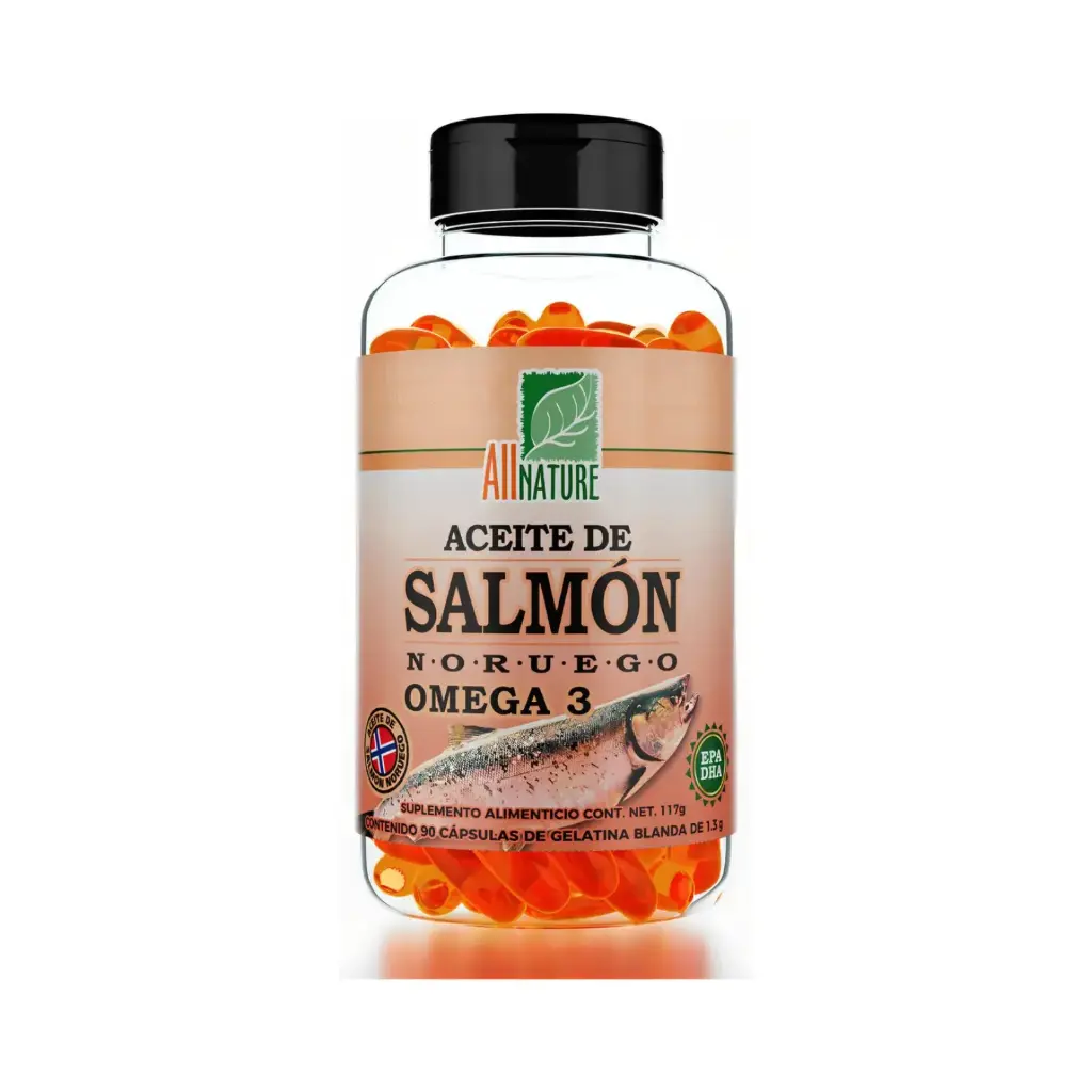 [7501853805260] All Nature Omega 3 Aceite De Salmon Noruego, 90 Capsulas