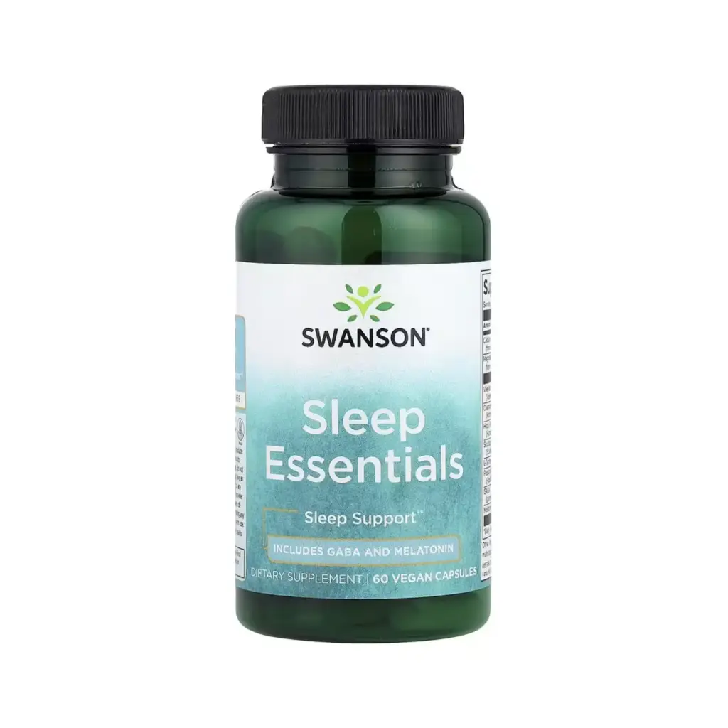 [087614071046] Swanson Sleep Essentials, Refuerzo Para El Sueño, 60 Cápsulas Veganas